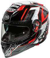 Premier Vyrus EM 92 Casco,  nero-bianco-rosso,  dimensione S