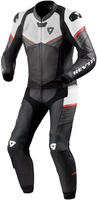 Revit Beta Tuta in pelle da moto a 2 pezzi,  nero-bianco-rosso,  dimensione 58