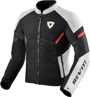 Revit GT-R Air 3 Giacca tessile moto,  bianco-rosso,  dimensione S per uomo