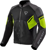 Revit GT-R Air 3 Giacca tessile moto,  nero-giallo,  dimensione 2XL