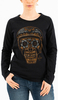Rokker La Catrina Signore Longsleeve,  nero,  dimensione XS per donne