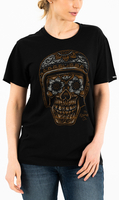 Rokker La Catrina T-shirt da donna,  nero,  dimensione M per donne