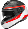 Schuberth C4 Pro Carbon Delta Casco,  nero-bianco-rosso,  dimensione XS