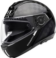 Schuberth C4 Pro Carbon Fusion Casco,  nero-bianco,  dimensione 53 per uomo