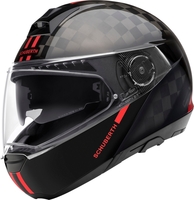Schuberth C4 Pro Carbon Fusion Casco,  nero-rosso,  dimensione 53