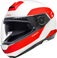 Schuberth C4 Pro Fragment Casco,  bianco-rosso,  dimensione XS per uomo