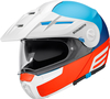Schuberth E1 Cut Casco,  bianco-blu-arancione,  dimensione S