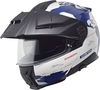 Schuberth E2 Atlas Casco apribile Adventure,  bianco-blu,  dimensione 3XL per uomo