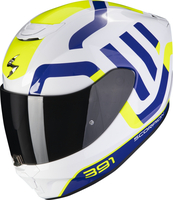Scorpion EXO 391 Arok Casco,  bianco-blu-giallo,  dimensione L