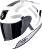 Scorpion EXO 391 Arok Casco,  nero-bianco-argento,  dimensione S per uomo