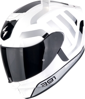 Scorpion EXO 391 Arok Casco,  nero-bianco-argento,  dimensione XL per uomo