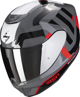 Scorpion EXO 391 Arok Casco,  nero-grigio-rosso,  dimensione S per uomo