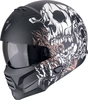 Scorpion EXO Combat II Genesis Casco Jet,  nero-bianco-arancione,  dimensione XL per uomo