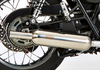 SHARK EXHAUST Retro Classic alta lucentezza in acciaio inox argento,  argento