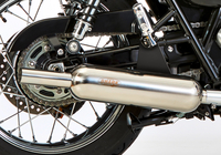 SHARK EXHAUST Retro Classic alta lucentezza in acciaio inox argento,  argento