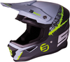 Shot Furious Storm Casco Motocross,  grigio-giallo,  dimensione S