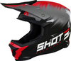 Shot Furious Versus Casco motocross,  nero-rosso,  dimensione M