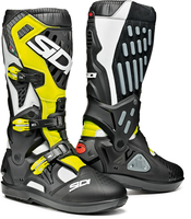 Sidi Atojo SRS Stivali Motocross,  nero-bianco-giallo,  dimensione 40 per uomo