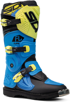 Sidi Flame Bambini Motocross Stivali,  nero-blu-giallo,  dimensione 37