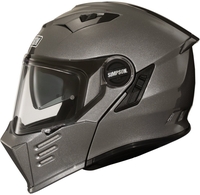 Simpson Darksome Solid Casco del motociclo,  argento,  dimensione XL