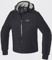 Spidi Armor H2Out Felpa con cappuccio moto,  nero-bianco,  dimensione S per uomo