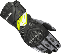 Spidi Carbo Fit Guanti da moto,  nero-grigio-giallo,  dimensione S per uomo