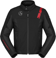 Spidi Corsa Tex Giacca tessile moto,  nero-rosso,  dimensione L per uomo