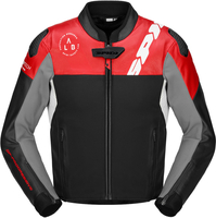 Spidi DP Progressive Hybrid Giacca di pelle da moto,  nero-rosso,  dimensione 54 per uomo