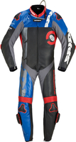 Spidi DP-Progressive Perforated Pro Costume intero in pelle per moto,  nero-rosso-blu,  dimensione 56