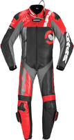 Spidi DP-Progressive Perforated Pro Costume intero in pelle per moto,  nero-rosso,  dimensione 54