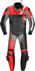 Spidi DP-Progressive Touring Tuta in pelle della moto a due pezzi,  nero-rosso,  dimensione 52 per uomo