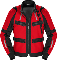 Spidi Enduro Pro Giacca in tessuto da moto,  nero-rosso,  dimensione XL per uomo