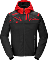 Spidi Evo Sport Felpa con cappuccio da moto,  nero-rosso,  dimensione XL per uomo