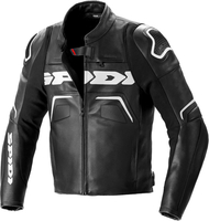 Spidi Evorider 2 Giacca in pelle motociclistica,  nero-bianco,  dimensione 52 per uomo