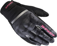 Spidi Flash Camo Guanti moto da donna,  nero-grigio,  dimensione L per donne
