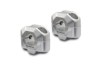 SW-Motech Bar riser per manubrio Ø 22 mm - H=20 mm.,  argento