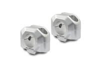 SW-Motech Bar riser per manubrio Ø 28 mm - H=20 mm.,  argento