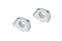 SW-Motech Barra posteriore variabile per manubrio Ø32 - H=32mm. Schienale 5/10/15/20/25/30 mm.,  argento