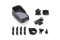 SW-Motech Kit di montaggio GPS universale con custodia per telefono - Braccio di presa da 2",  per filettatura manubrio/specchietto