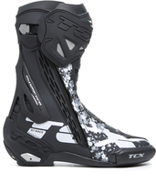 TCX RT-Race Stivali Moto,  nero-grigio-bianco,  dimensione 47 per uomo