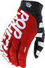 Troy Lee Designs Air Pop Wheelies Guanti Motocross,  nero-bianco-rosso,  dimensione S