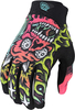 Troy Lee Designs Air Skull Demon Guanti Motocross Giovani,  verde-arancione,  dimensione XL