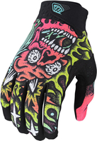 Troy Lee Designs Air Skull Demon Guanti Motocross Giovani,  verde-arancione,  dimensione XS