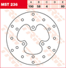 TRW Lucas Brake disc MST236,  rigido