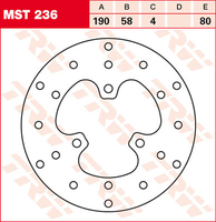 TRW Lucas Brake disc MST236,  rigido