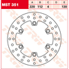 TRW Lucas Brake disc MST351,  rigido