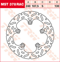 TRW Lucas Brake disc MST378RAC, rigido