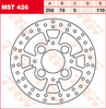 TRW Lucas Brake disc MST426,  rigido