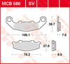 TRW Lucas Rivestimento sinterizzato MCB586SV