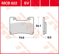 TRW Lucas Rivestimento sinterizzato MCB622SV